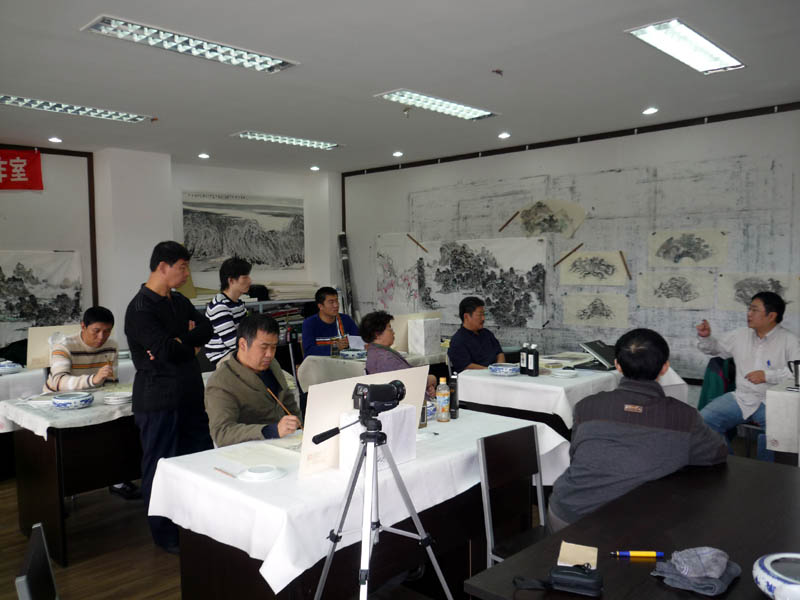 2009年11月中国人民大学2009级于志学冰雪画工作室教学课堂