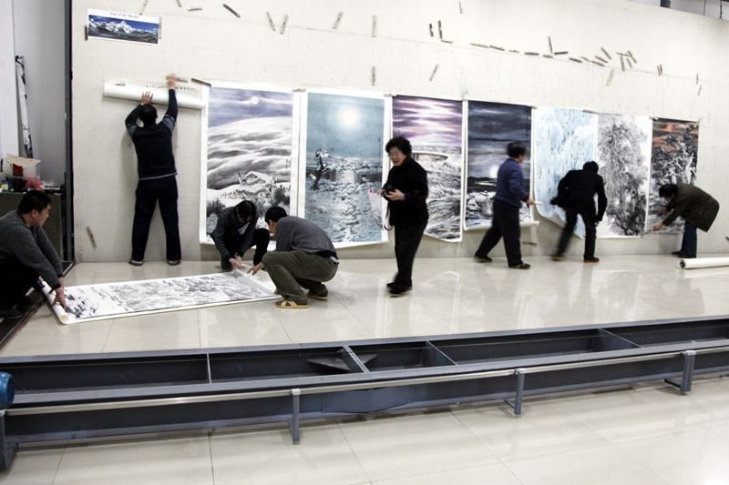 2010年3月中国人民大学2009级于志学冰雪画工作室在北京延庆冰雪画派教学基地教学掠影