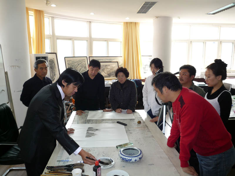 李振东老师冰雪画示范