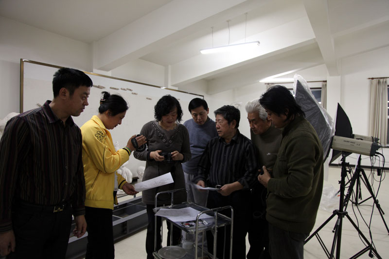 2011年3月导师于志学在北京延庆冰雪画派创作基地讲课