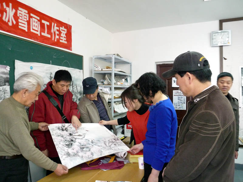 2011年4月中国人民大学2010级冰雪画工作室教学