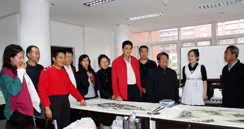 2008年9月导师于志学和中国人民大学于志学冰雪画工作室导师同学见面会