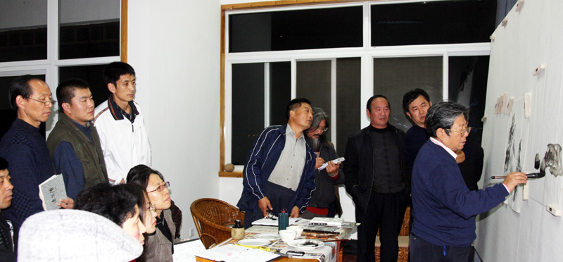 2008年10月于志学在黄山艺术园示范教学