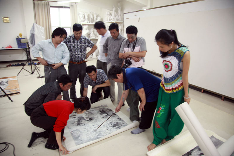 于老师在延庆指导毕业创作