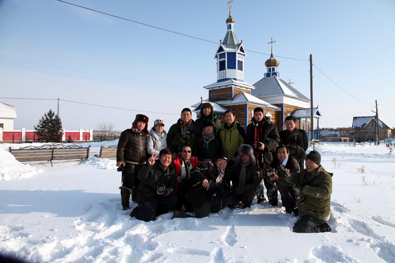 2012年12月于志学率领冰雪画派在俄罗斯联邦布拉格维申斯克写生
