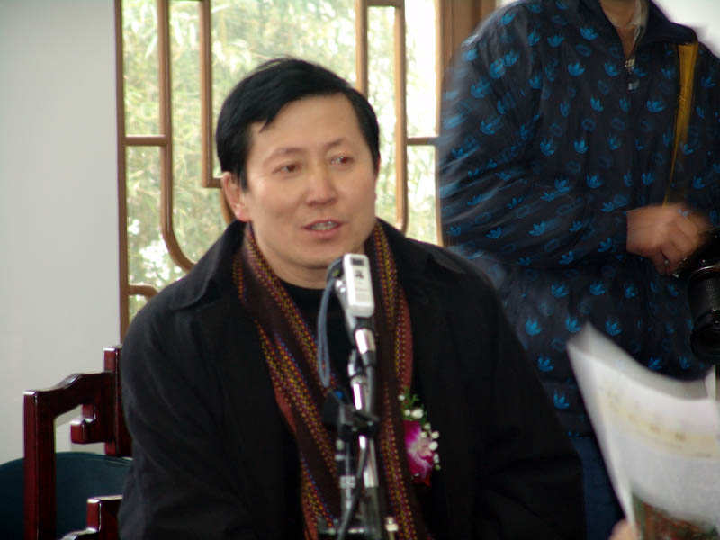 冰雪画会副会长周尊城发言