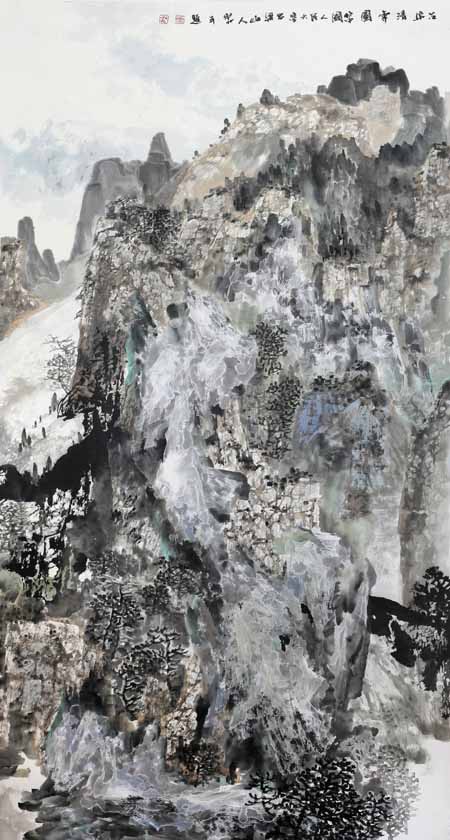 加宏杰先生作品欣赏-吕梁清霁图 196x96 2010年