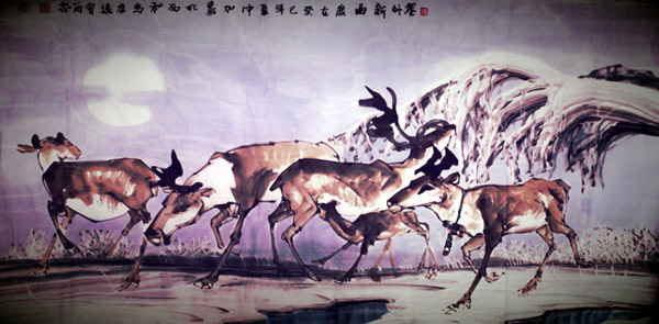 加宏杰先生作品欣赏-《塞外新曲》59x120cm 2013年
