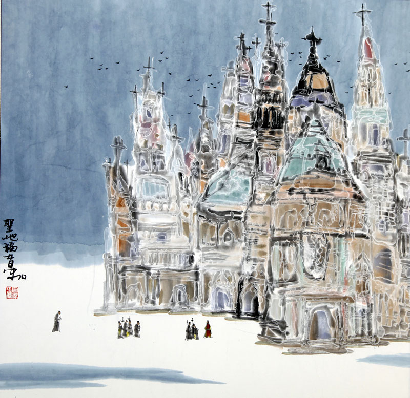 加宏杰 圣地福音68×68cm 2012年
