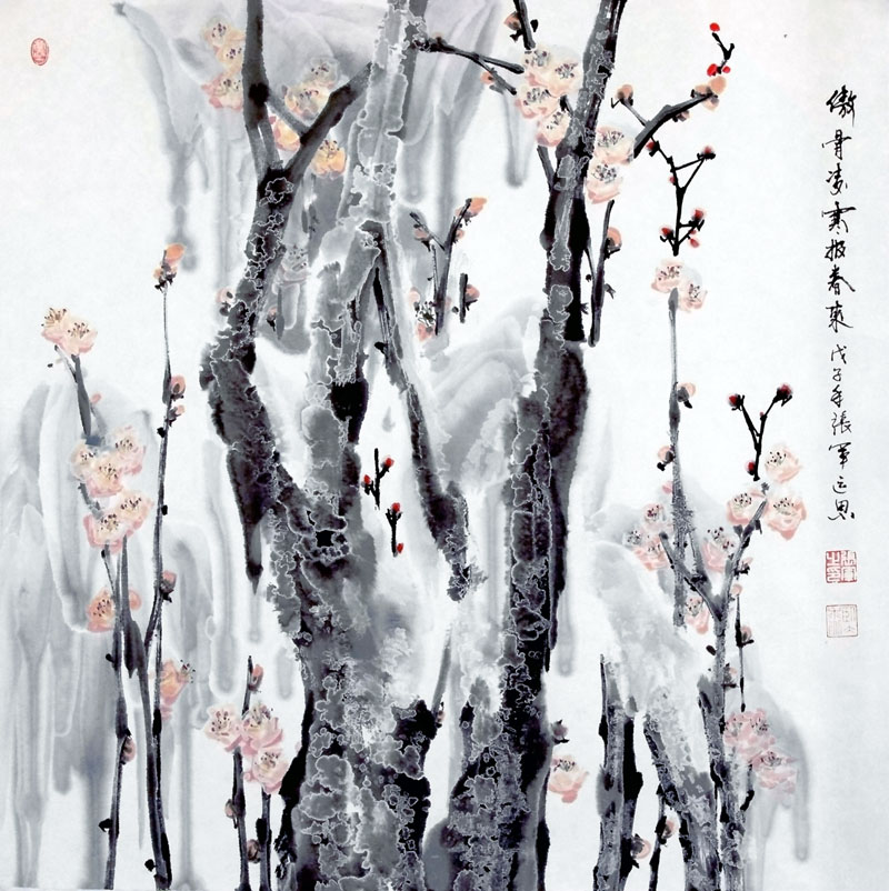 张军 傲骨迎爽斗风来 68X68cm 2012年