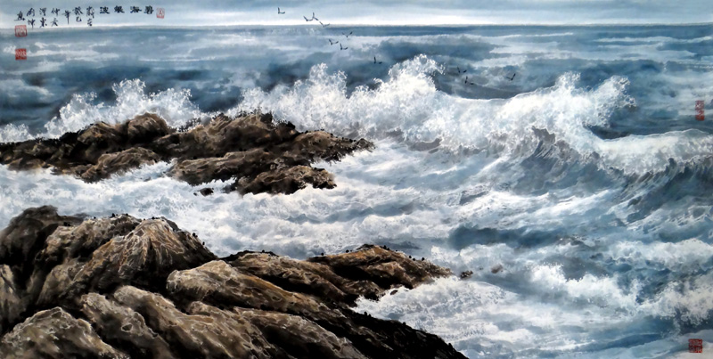 碧海银波(138×69cm)