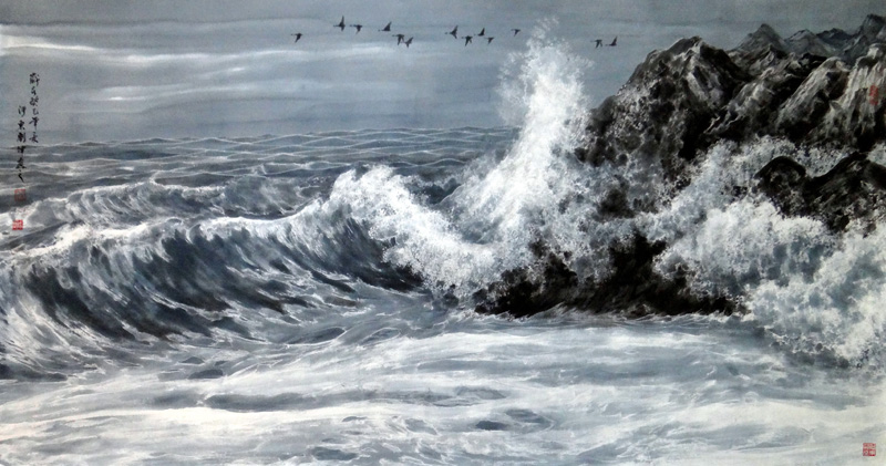 惊涛如梦(138×69cm)