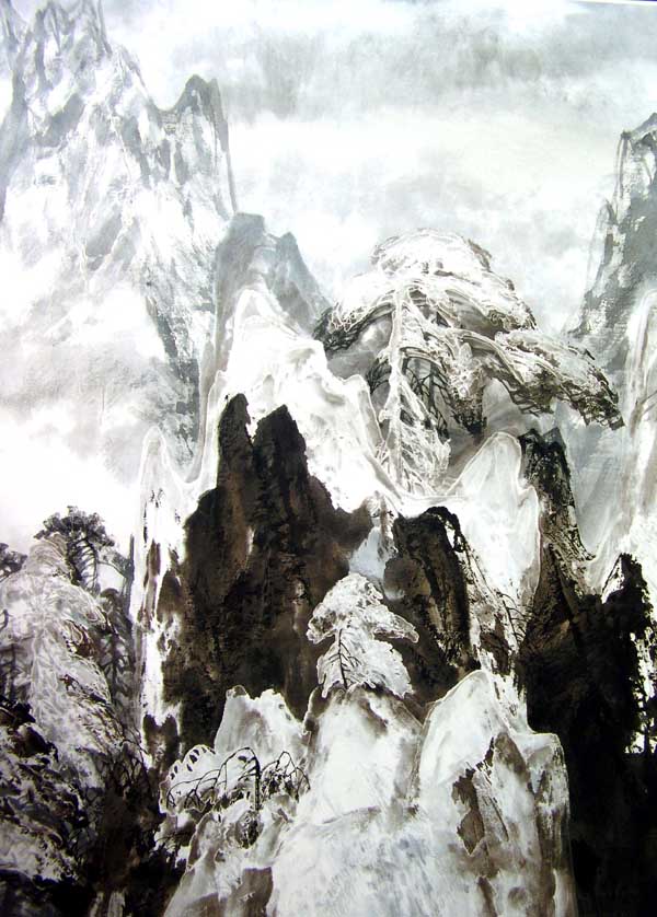2002年 黄山雪韵图 局部