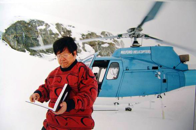 2002年于志学在新西兰库克雪山写生