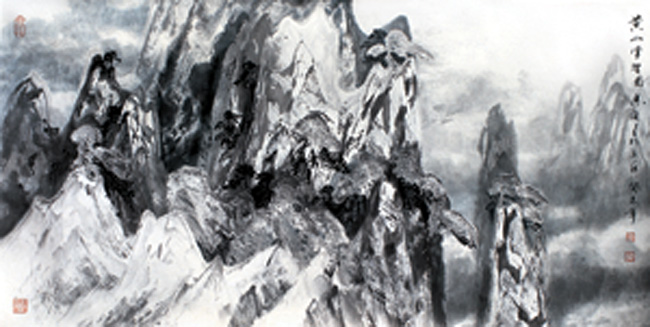 2003年 黄山雪辉图 68x136