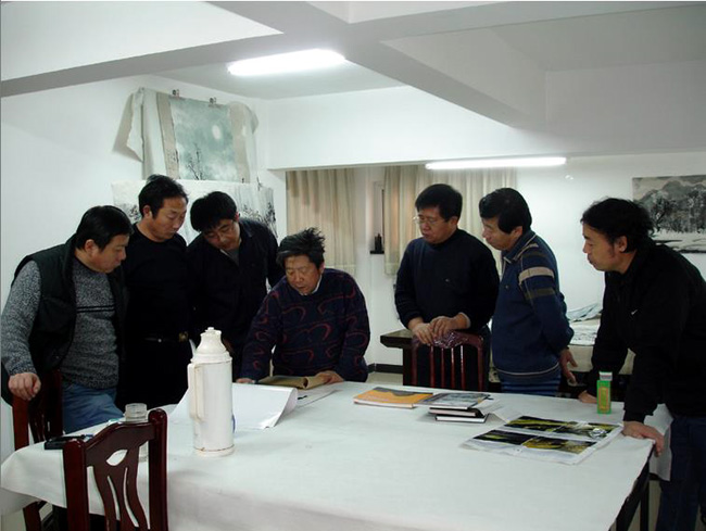 2008年1月导师于志学在北京延庆冰雪画派教学基地教学