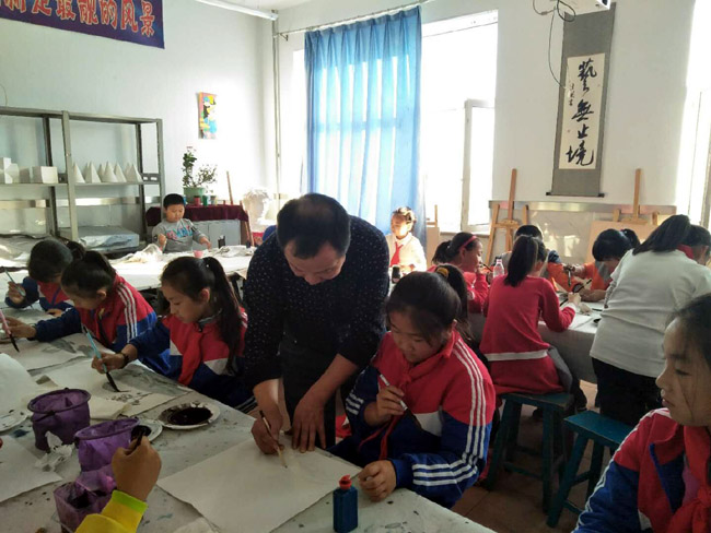 逊克冰雪画教学剪影