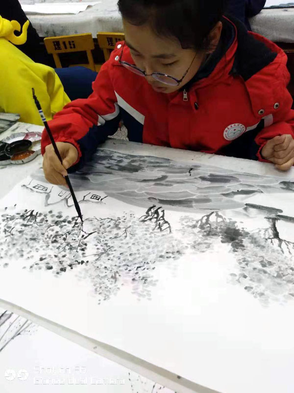 逊克冰雪画教学剪影