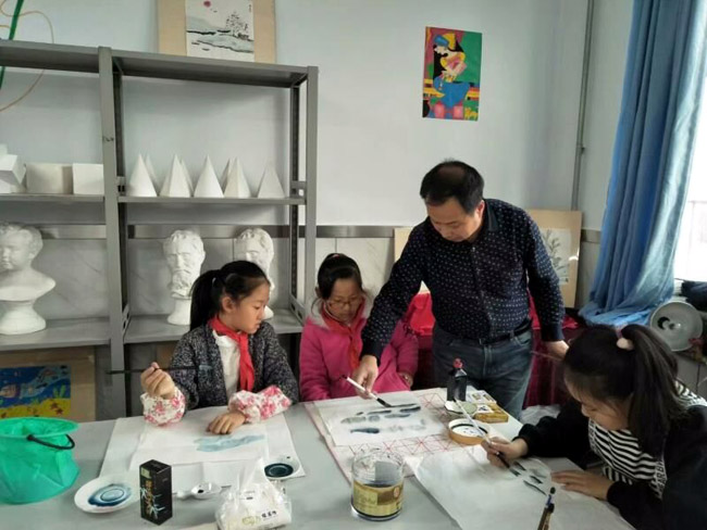 逊克冰雪画教学剪影