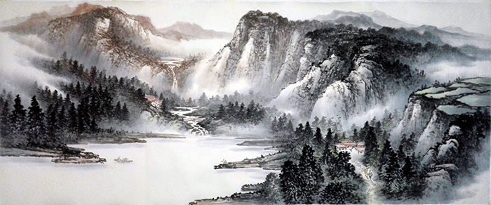 刘东方山水画家居江南云水间
