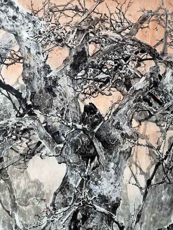 加宏杰作品:《唐枣恋春雪》局部