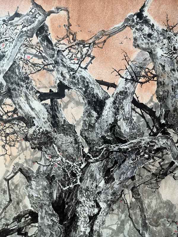 加宏杰作品:《唐枣恋春雪》局部