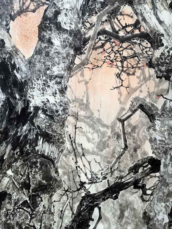 加宏杰作品:《唐枣恋春雪》局部